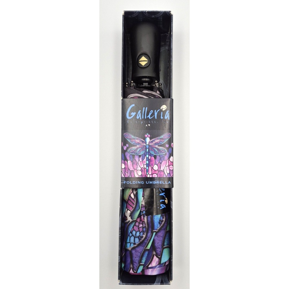Galleria Tiffany Style Dragonly Compact Folding Umbrella Style # 30116